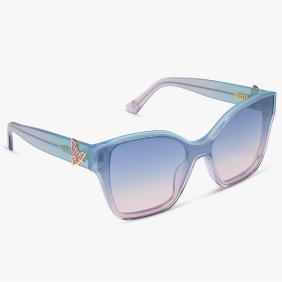 NEW Diff Eyewear x WICKED Glinda Upland Butterfly Sunglasses - Picture 1 of 13